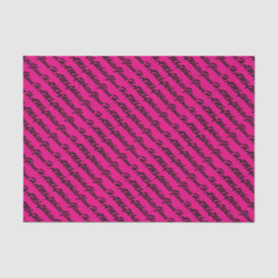 Mousseline HAMbyWG - Papier Tissu - Logo de signature rose ch