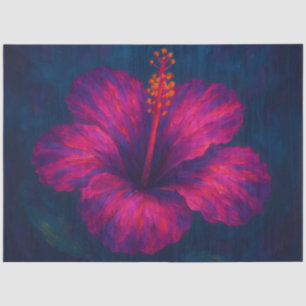 Mousseline Hibiscus Électrique – Papier Découpage Floral Trop