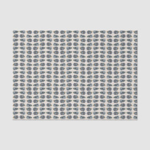 Mousseline Huîtres sur le papier de mouchoir à moitié coque