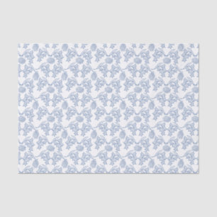 Mousseline Indigo Blue Ethnic Floral Patal Tissu Papier
