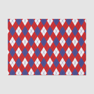Mousseline Jacquard Bleu Rouge 1 TISSU PAPIER À REPASSER