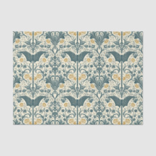 Mousseline Jardin gothique Papier de tissus - Flore foncé