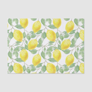 Mousseline Joli citron Motif Tissu / Papier d'artisanat