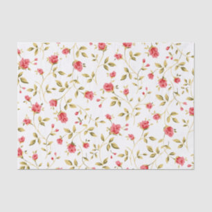 Mousseline Joli en rose Roses papier de tissus