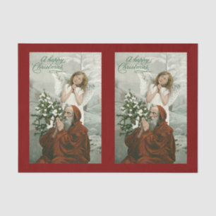 Mousseline Joli Papier Tissu Angel Et Père Noël