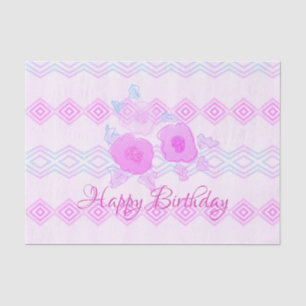 Mousseline Joyeux Anniversaire Ou Toute Occasion Tissu Papier