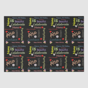 Mousseline Joyeux Anniversaire Tissu Papier Nona