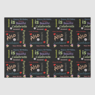 Mousseline Joyeux Anniversaire Tissu Papier Savannah
