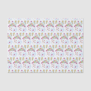 Mousseline Joyeux Anniversaire Tissu Papier Twin Angels