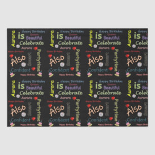 Mousseline Joyeux Anniversaire Tissue Papier Aurora