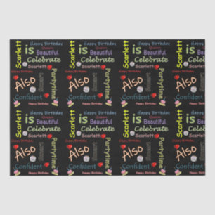 Mousseline Joyeux Anniversaire Tissue Papier Scarlett
