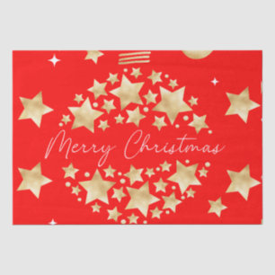 Mousseline Joyeux Noël Tissu papier de fantaisie