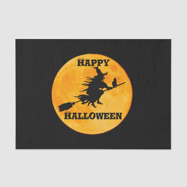 Mousseline Joyeux papier cadeau Halloween (Recto)
