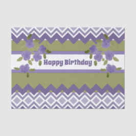 Mousseline Joyeux papier tissulaire d'anniversaire en violet