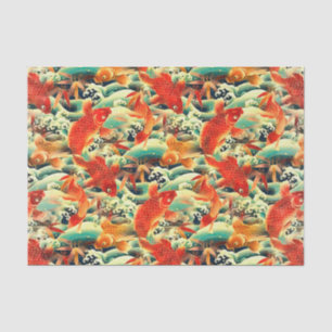 Mousseline Koi carpe Papier Tissu