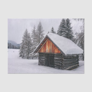 Mousseline La plus mignonne cabane d'hiver jamais ! Papier de