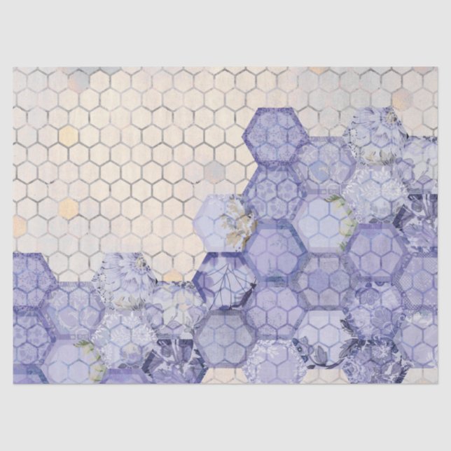 Mousseline La série Blue Bee Design 10 papier tissu (Recto)