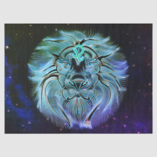 Mousseline leo le papier tissu zodiaque du lion