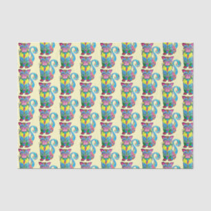 Mousseline Les chats d'Alebrije - Le papier de tissus
