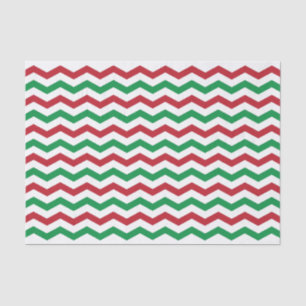 Mousseline Livre de papier Motif rouge et vert Chevron