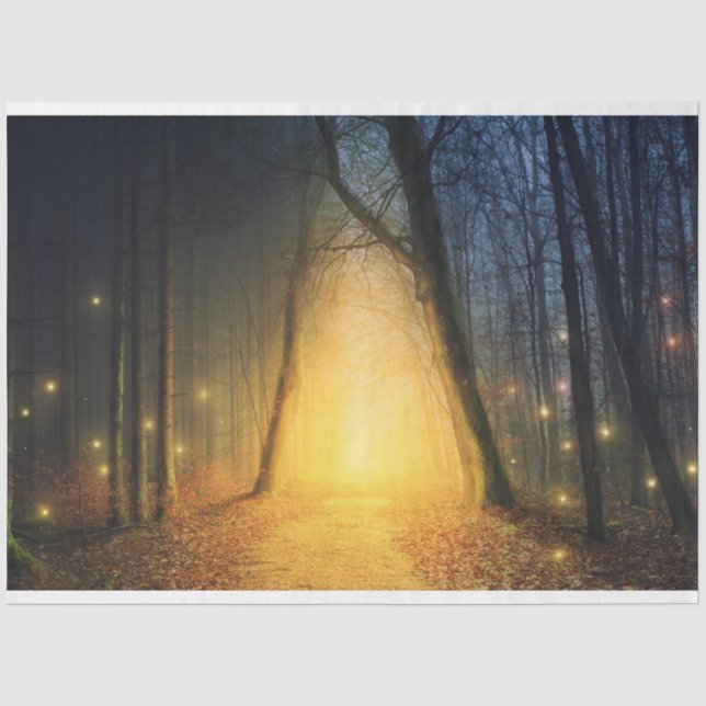 Mousseline Lumières de forêt Imaginaire 19 feuillet de papier (Recto)
