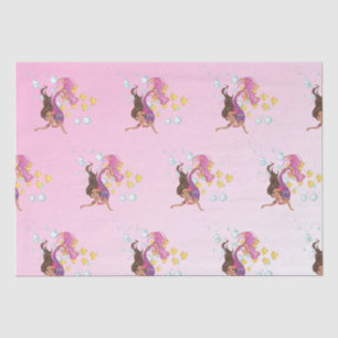 Mousseline Mermaid Mignonne Bubbles Papier d'enveloppement de