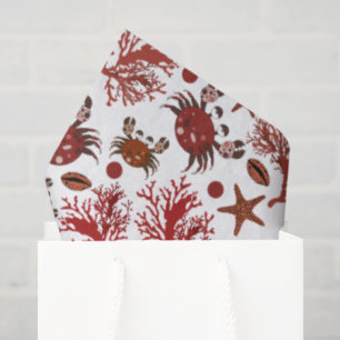 Mousseline Mignon crabe de plage motif en carrelage papier de