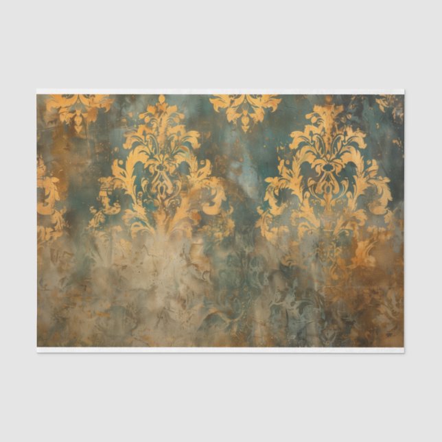 Mousseline Mobilier rustique Damask Découpage Papier Tissu (Recto)