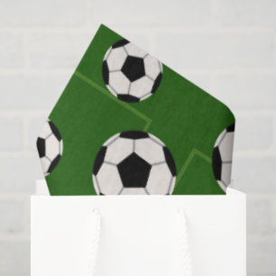 Mousseline Motif de balle de soccer papier de tissu de fête