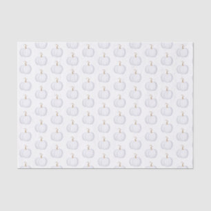 Mousseline Motif de Citrouille blanc de papier tissu