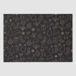 Mousseline Motif de Noël élégant à motif de papier d'aluminiu