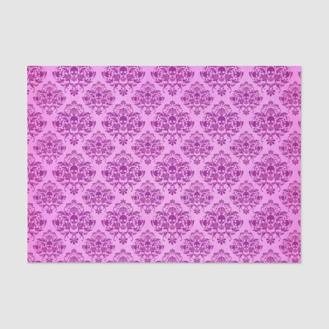 Mousseline Motif pourpre frais de papier peint de damassé de (Recto)