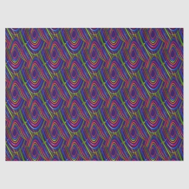 Mousseline Motifs Abstraits 63A Papier Tissu (Recto)
