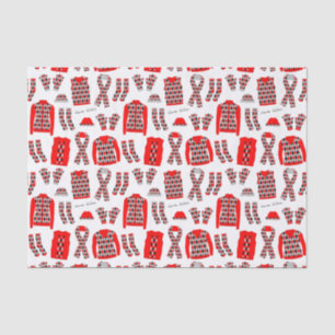 Mousseline Motifs rouges Articles en papier de tissus