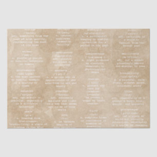 Mousseline Mots de machine à écrire du dictionnaire Papier Kr