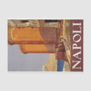Mousseline Napoli Travel Poster Decoupage Tissu Papier