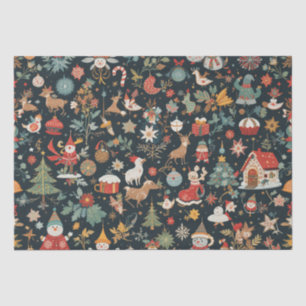 Mousseline Noël 🎄 Motif Conception sur papier de tissus