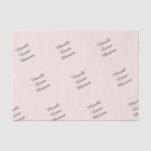 Mousseline Noms du papier de tissus rose Love
