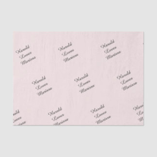 Mousseline Noms du papier de tissus rose Love
