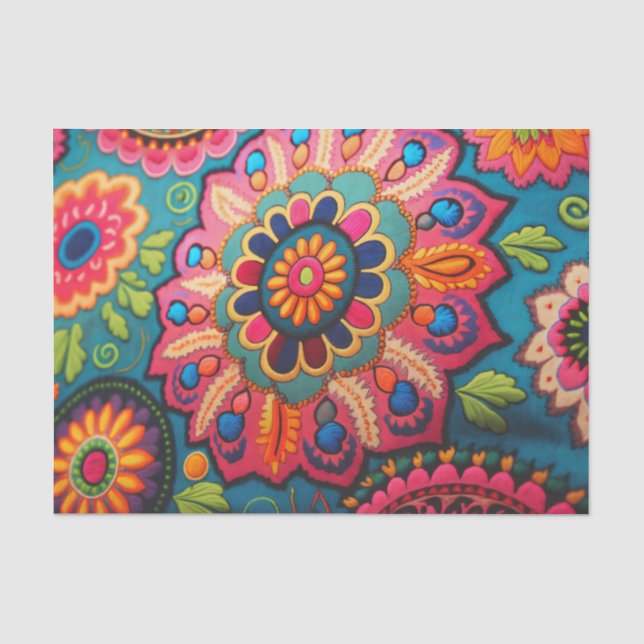 Mousseline NOUVEAU BOHEMIA 5 papier découpage à la boho éblou (Recto)