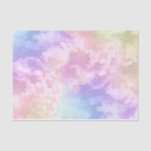 Mousseline Nuage Neuf Papier Tissu - Aquarelle Nuages Dreamy