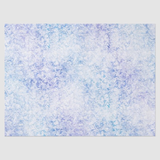 Mousseline Nuances de papier de tissu gelé bleu (Recto)