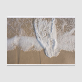 Mousseline Ocean Whitewash sur la plage papier de tissus