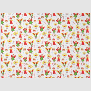 Mousseline Ornement de Noël drôle anges papier de tissu
