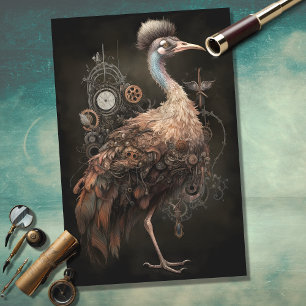 Mousseline Ostrich Steampunk 1 papier découpage