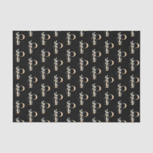 Mousseline P Monogramme papier de tissus floraux