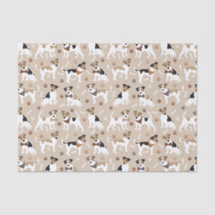 Mousseline Papier à papier tissu Jack Russell Terrier Patroui