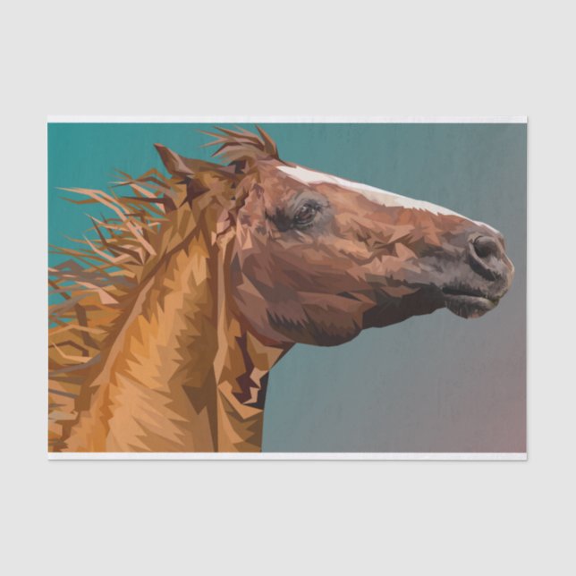 Mousseline papier à tête de cheval (Recto)