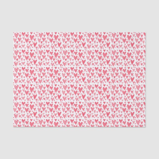 Mousseline Papier à tissus pour coeur d'aquarelle de Valentin (Recto)