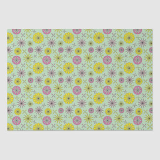 Mousseline Papier Abstrait en papier de tissus fleuri rose et